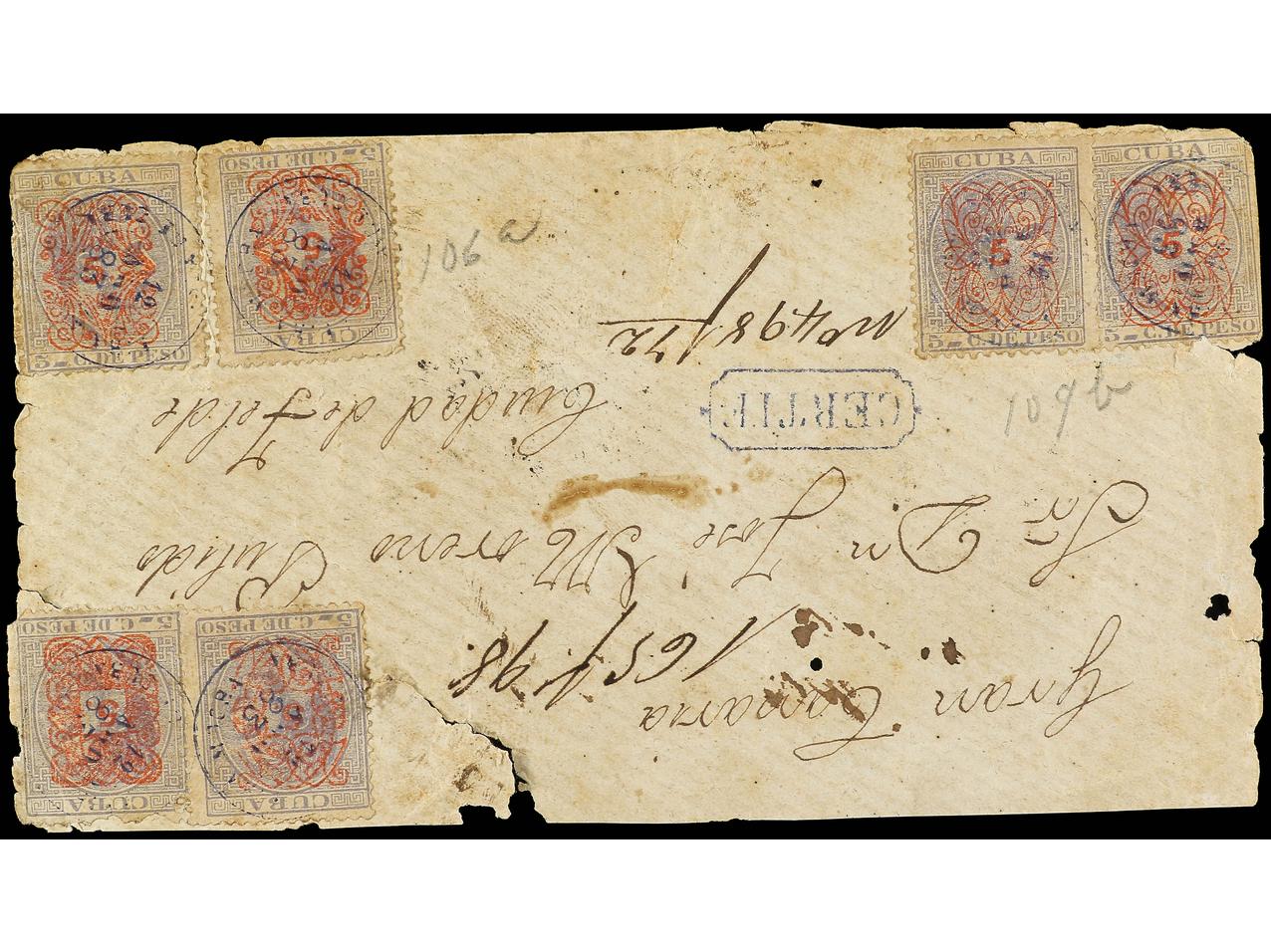 Lot 423 - Cuba Cuba -  Soler Y Llach Stamps and Postal History of Spain, featuring China, Colombia – Prephilatelic Spanish period –, British Colonies, Japan, Portugal and Switzerland