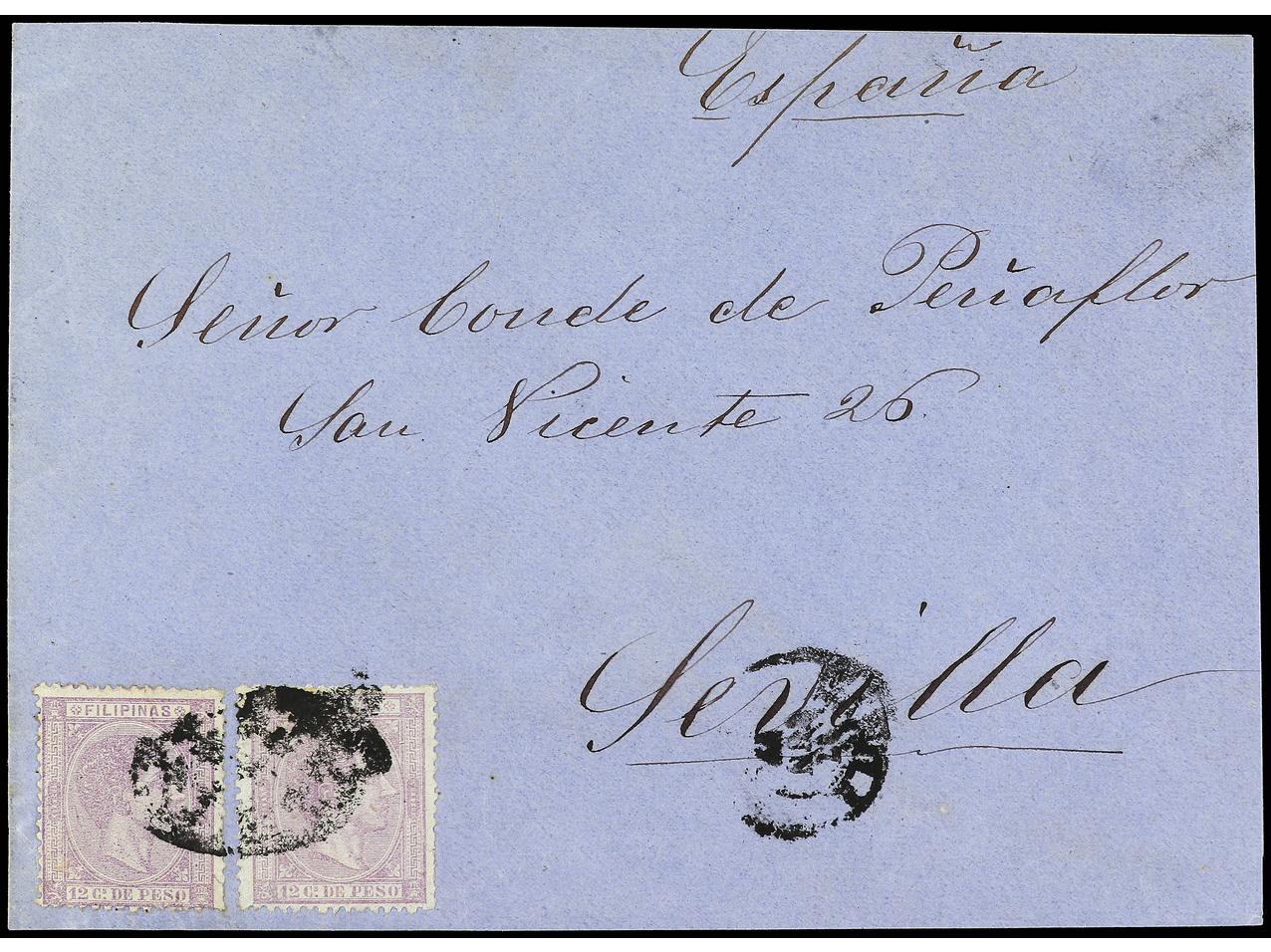 Lot 2122 - Philippines 1880-1899. Alfonso XII - Alfonso XIII - Soler Y Llach B.P.O. Abroad, Philippines Postal Rates and 1880-1899 period and Philippines, Cuba and Puerto Rico Postal Stationery Lot 2122 - Philippines 1880-1899. Alfonso XII - Alfonso XIII - Soler Y Llach B.P.O. Abroad, Philippines Postal Rates and 1880-1899 period and Philippines, Cuba and Puerto Rico Postal Stationery