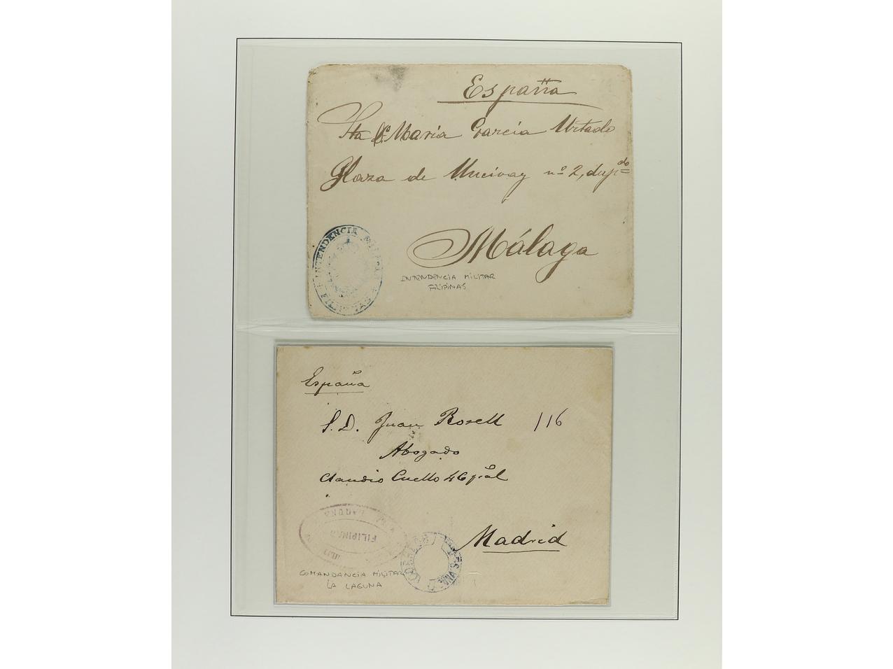 Lot 2245 - Philippines 1880-1899. Alfonso XII - Alfonso XIII - Soler Y Llach B.P.O. Abroad, Philippines Postal Rates and 1880-1899 period and Philippines, Cuba and Puerto Rico Postal Stationery Lot 2245 - Philippines 1880-1899. Alfonso XII - Alfonso XIII - Soler Y Llach B.P.O. Abroad, Philippines Postal Rates and 1880-1899 period and Philippines, Cuba and Puerto Rico Postal Stationery