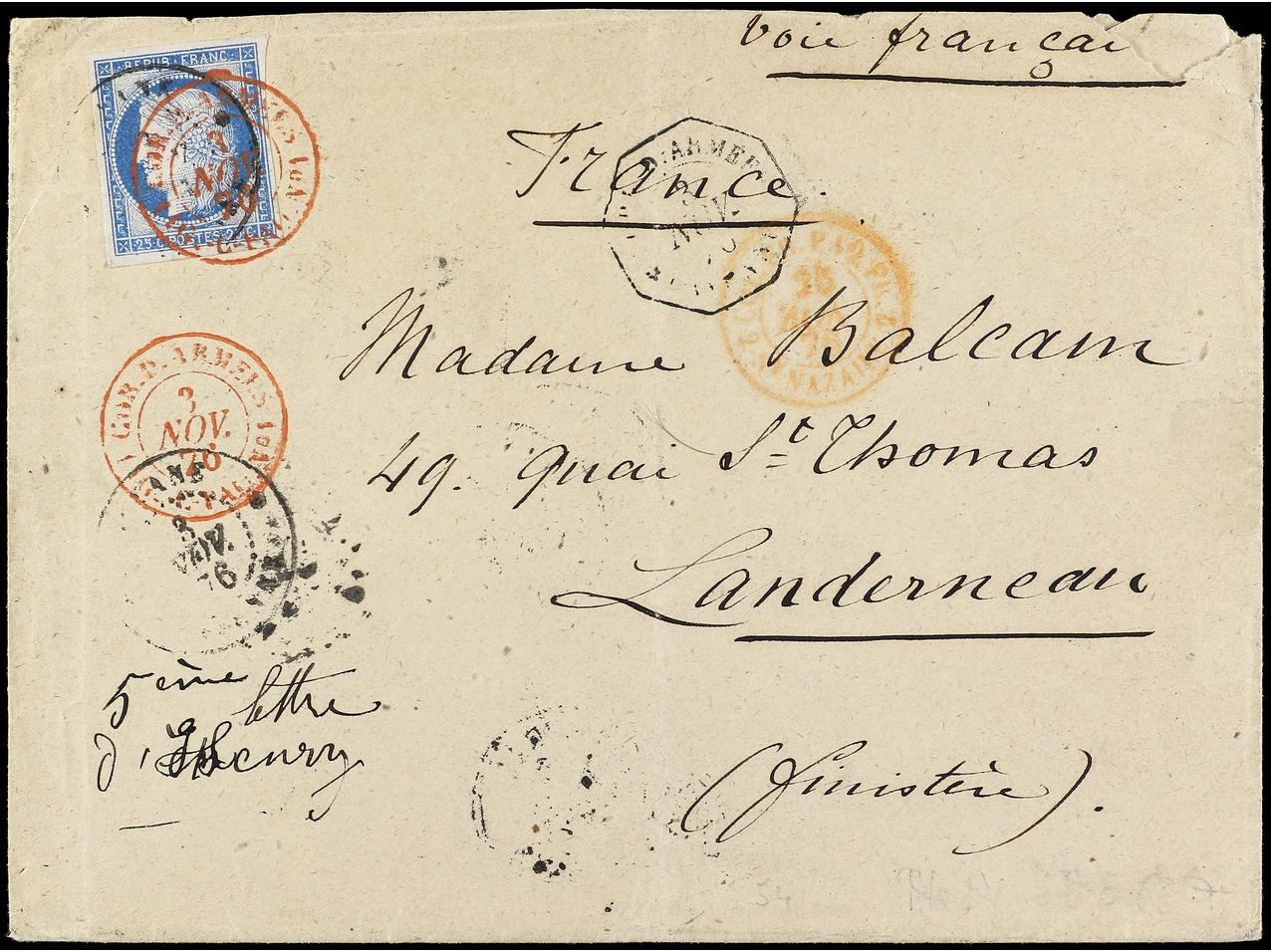 Lot 773 - french colonies guyana -  Soler Y Llach Stamps and Postal History of Spain, featuring China, Colombia – Prephilatelic Spanish period –, British Colonies, Japan, Portugal and Switzerland