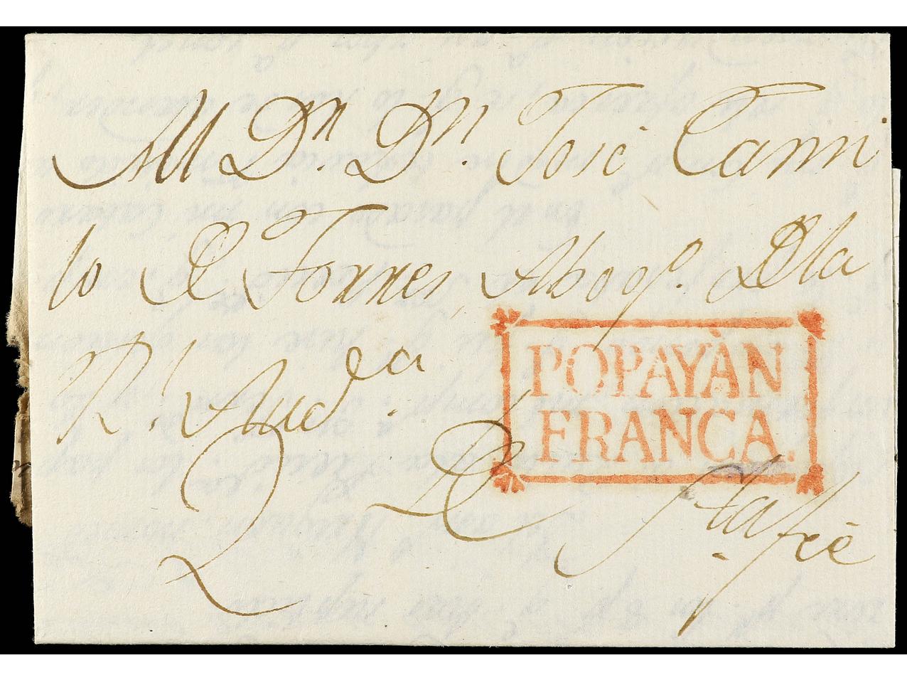 Lot 293 - Colombia Colombia - Soler Y Llach Stamps and Postal History of Spain, featuring China, Colombia – Prephilatelic Spanish period –, British Colonies, Japan, Portugal and Switzerland Lot 293 - Colombia Colombia - Soler Y Llach Stamps and Postal History of Spain, featuring China, Colombia – Prephilatelic Spanish period –, British Colonies, Japan, Portugal and Switzerland