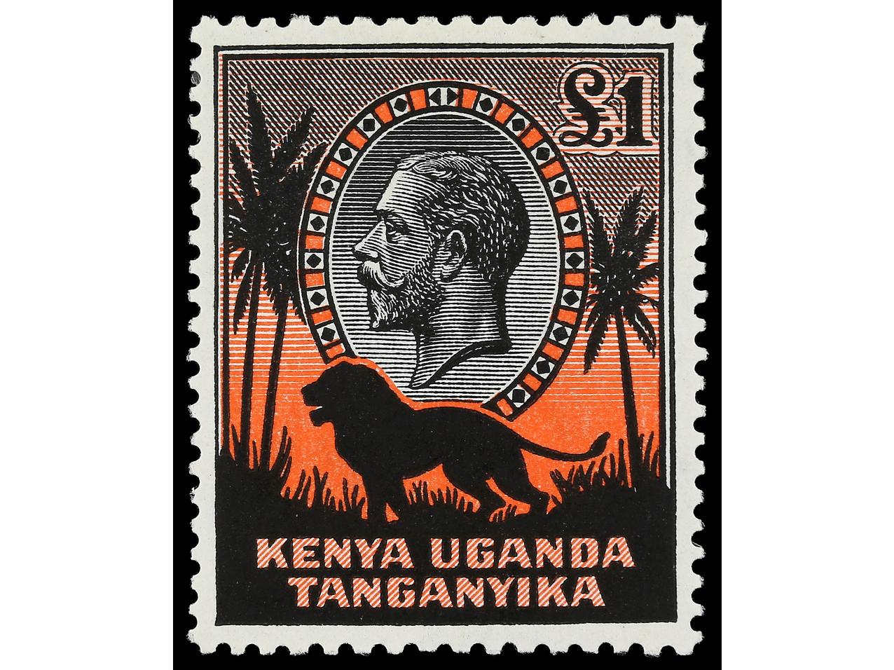 Lot 1016 - british colonies Kenya, Uganda and Tanganyika -  Soler Y Llach Stamps and Postal History of Spain, featuring China, Colombia – Prephilatelic Spanish period –, British Colonies, Japan, Portugal and Switzerland